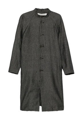 Individual Sentiments single-breasted collarless coat - Grey