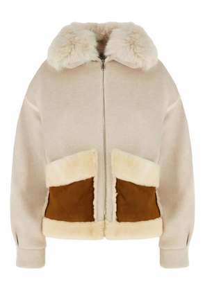 Ava Adore faux-fur jacket - Neutrals