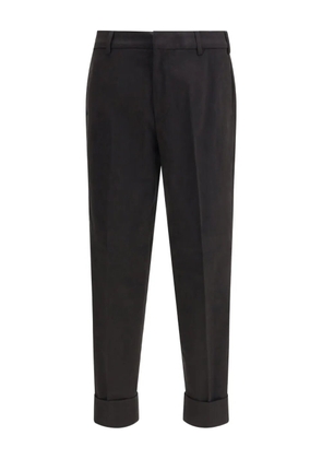 Cruna belt-loops trousers - Black