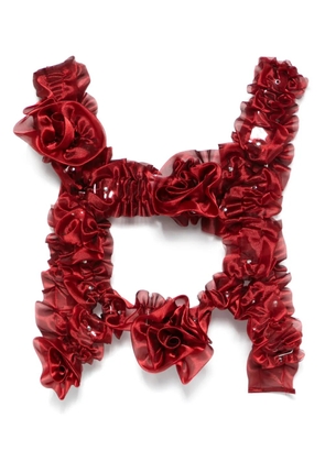 Noir Kei Ninomiya x Comme des Garçons flower-appliqué harness - Red