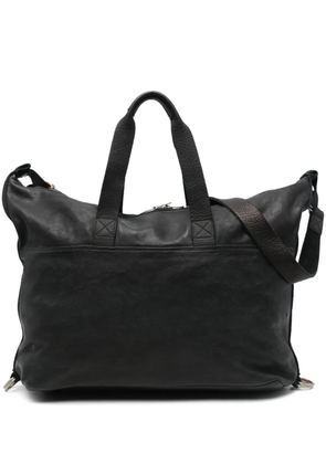 Guidi panelled leather tote bag - Black
