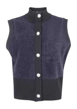 Blugirl button sleeveless cardigan - Blue