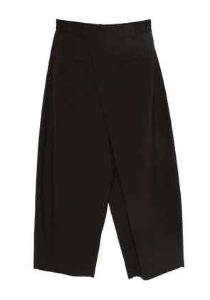 Cordera crossover-waist trousers - Brown