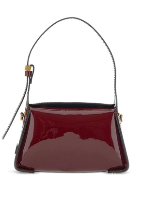 GIANNI CHIARINI patent-finish leather shoulder bag - Red