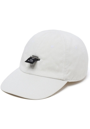 Doublet appliqué-detail corduroy cap - White