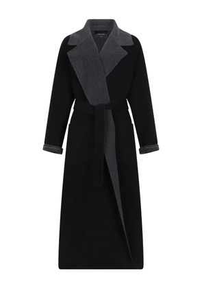 Fabiana Filippi notched-lapel belted coat - Black