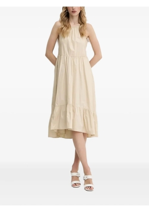 Armani Exchange halter-neck tiered midi dress - Neutrals