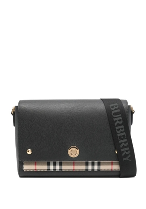 Burberry check shouldert bag - Black