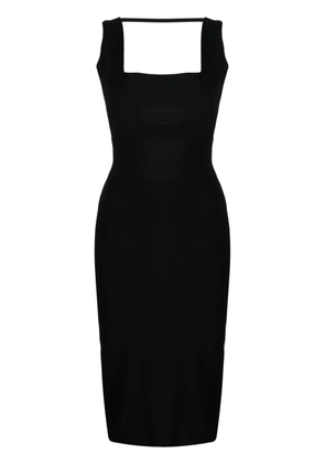 Boyarovskaya square-neck knitted midi dress - Black