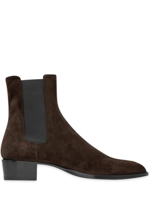 Saint Laurent Wyatt ankle boots - Brown