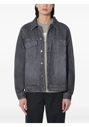 Wood Wood Ivan button-fastening denim jacket - Black