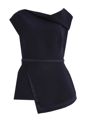 Safiyaa Farrah asymmetric-hem peplum blouse - Blue