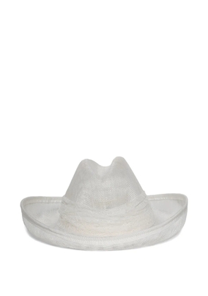 Gigi Burris Millinery Belle sinamay lace hat - White