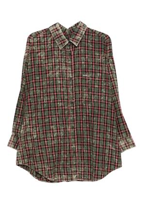 Juun.J checked shirt - Green