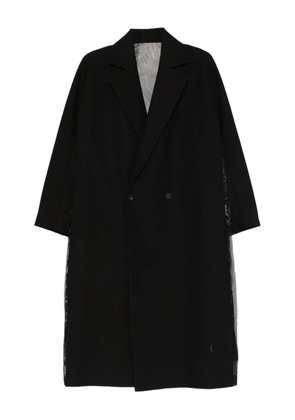 Quetsche double-breasted coat - Black