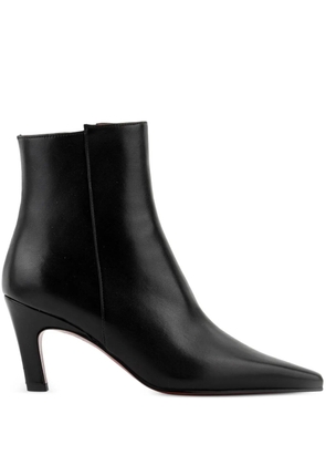 Paul Warmer 70mm Sharp pointed-toe leather boots - Black