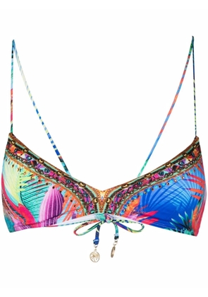 Camilla Whats Your Vice-print bikini top - Blue
