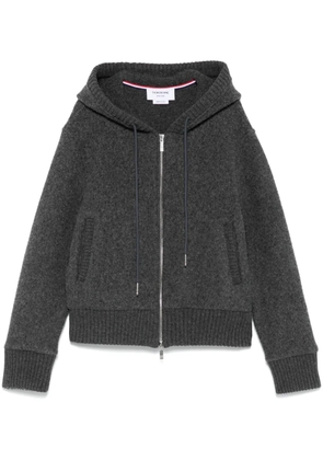 Thom Browne zip-up wool hoodie - Grey