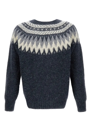 Howlin' fair-isle pattern crew-neck sweater - Grey