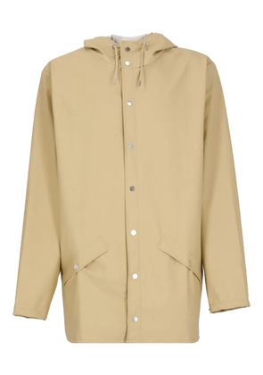 Rains hooded button-down raincoat - Neutrals