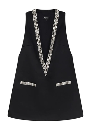 Retrofête Nancie rhinestone trim mini dress - Black