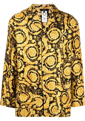 Versace Barocco silk pajama top - Black