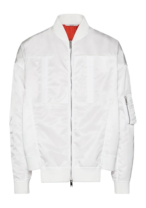 Valentino Garavani panelled zip-front bomber jacket - White