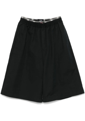 Willy Chavarria exposed-boxer shorts - Black