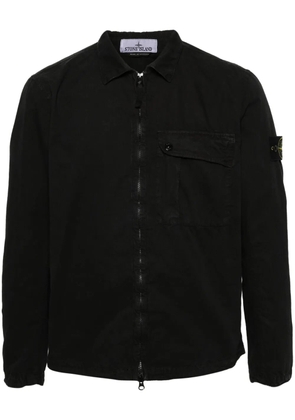 Stone Island Compass cotton shirt jacket - Black