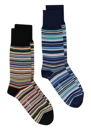 Paul Smith two-pack striped cotton socks - Blue
