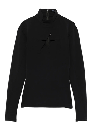 Mugler high-neck long-sleeve T-shirt - Black