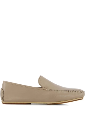 Manolo Blahnik Mayfair leather loafers - Neutrals