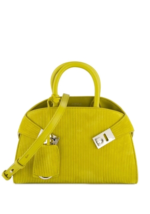 Ferragamo corduroy mini shoulder bag - Green