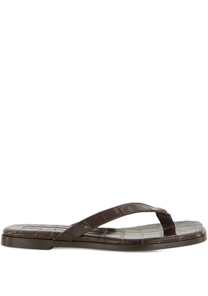Emme Parsons embossed-croc flat sandals - Brown