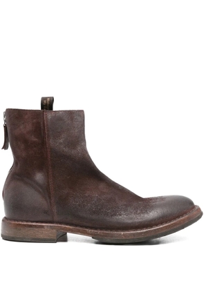 Moma zip-detail leather boots - Red