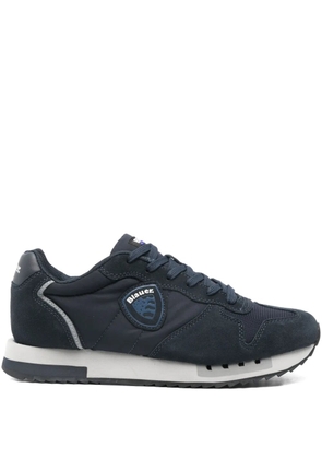 Blauer logo-patch low-top sneakers - Blue