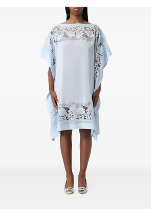 Ermanno Scervino lace-insert midi dress - Blue