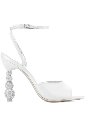 Sophia Webster 100mm Natalia crystal sandals - White