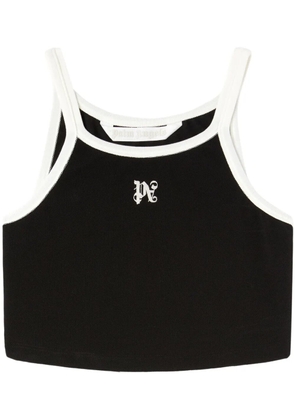 Palm Angels PA monogram cropped tank top - Black