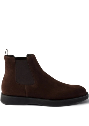 Prada elasticated-panel Chelsea boots - Brown