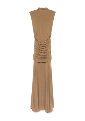 Magda Butrym high-neck draped maxi dress - Neutrals