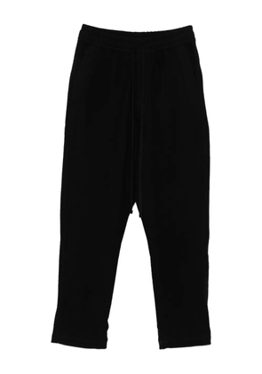Thom Krom drawstring ribbed cropped trousers - Black
