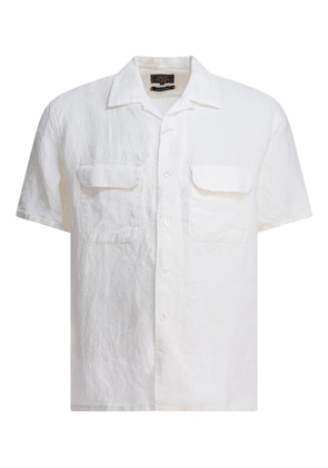 BEAMS PLUS linen pocket shirt - White