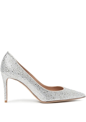 Scarosso 90mm leather pumps - White