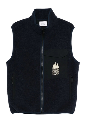 Maison Kitsuné zip-fastening chest-pocket gilet - Blue