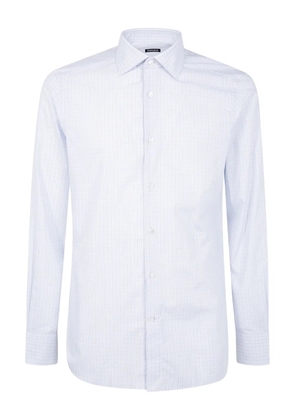 Zegna checked cotton shirt - Blue