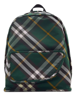 Burberry Shield checkered woven backpack - Green