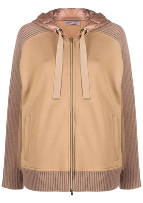 Herno hooded zip-up jacket - Brown