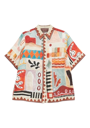 ALEMAIS Michelle abstract-print shirt - Neutrals