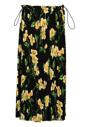 Balenciaga floral-print midi skirt - Black
